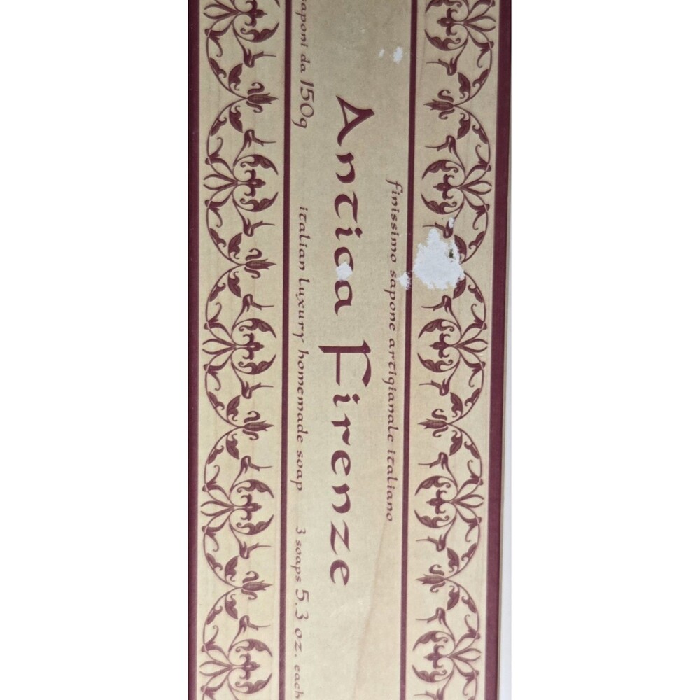 Homemade Italian Soap Antica Firenze 3 Bars Of Luxury Soap Sealed With Gift Box